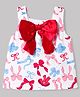 Babyhug Cotton Woven Sleeveless Top With Bow Print & Applique - Multicolor