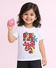 The Magic Wand Knit Holi Theme Half Sleeves Bura Na Mano Holi Hai Text Printed Tee - White