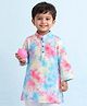 The Magic Wand Woven Holi Theme Full Sleeves Colour Splash Printed Kurta - Multi Colour