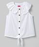 Babyhug Cotton Woven Sleeveless Top with Schiffli Detailing White 12-18 Months