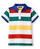 Pine Kids Cotton Knit T-Shirts Striped Polo Neck Half Sleeves Multi Color 6-7 Years