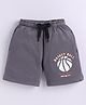 Parrot Crow Cotton Knit Basketball Printed Shorts - Grey
