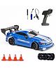L.O.T CARS Ghost Remote Control Car - 20Kmph, 2.4Ghz, Rc Drifting Car, Rc Car 4x4, Drift Car Remote Control, Birthday Gift, Valentine Gift, Long Range, Multi LED Lights - Street Blue