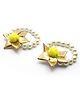Aabacus Floral Applique & Pearls  Detailed Bracelets - Yellow