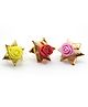 Aabacus Floral Applique Detailed Rings -  Multi Colour