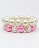 Aabacus Beads & Pearls Embellished Bracelets - Pink