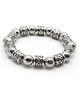 Aabacus Oxodized Beads Detailed Bracelet - Silver