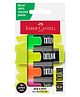 Faber Castle Text Liner Set Mini Assorted Fluorescent Highlighters Pack of 4 - Multicolor
