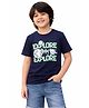 Sportking Cotton Blend Knit Half Sleeves Space Theme Printed Tee - Navy Blue