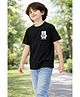 Sportking Cotton Blend Knit Half Sleeves Teddy Bear Printed Tee - Black