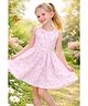 Sportking Cotton Blend Sleeveless Floral Printed Dress - Baby Pink