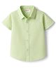 Babyhug Cotton Woven Half Sleeves Striped Shirt - Green