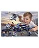 SANJARY Police High Speed Chase Building Blocks Set with Helicopter Car Motorbike Figures Creative Construction Toy for Kids Action Play Gift Color Design May Vary