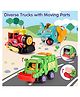 Sanjary Colorful Push Along Action Builds Moving Parts Playset With Rotating Features  For Kids - Pack of 3