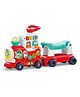 Sanjary 4 in 1 push walker ride on learning train toy with gears music lights for toddlers early walking development color design may vary