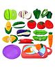 FunBlast Realistic Sliceable Vegetables Toy with Knife, Plate and Chopping Board for Kids  Set of 13 Pcs (Multicolor)
