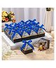 FunBlast Folding Diamond Shaped Gift Box with Ribbons  Pack of 10 Pcs (Blue)