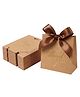 FunBlast Decorative Paper Folding Gift Box with Ribbons  Pack of 10 Pcs (Brown)