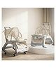 Baybee Baby Rocker & Bouncer for 0 to 3 Years with Push Rocker, Adjustable Canopy, Hanging Toys, 360° Wheels & 3-Point Safety Belt (Grey)