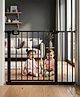 Baybee Baby Safety Gate for Door & Stairs 75-105 cm, No Drill Auto-Close Safety Gate for Kids & Pets,  180° Wide Opening (Black)