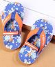 Cute Walk by Babyhug Back Strap Closure Flip Flops with Animal Print - Blue