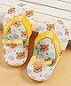 Cute Walk by Babyhug Back Strap Animal Printed Flip Flop - White & Orange