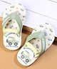 Cute Walk by Babyhug Back Strap Closure Flip Flops with Jeep Print - Green