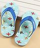 Cute Walk by Babyhug Slip On Aeroplane Printed Flip Flops - Blue