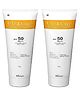Brinton UV Doux Silicone Sunscreen Gel SPF 50 PA+++|Indias No.1 Dermatologist Recommended Brand|Invitro,In-Vivo Tested|UVA/UVB , Benzene Free|No White Cast |Oily & Acne-Prone Skin - 75 g Pack of 2