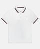 Tommy Hilfiger Cotton Knit Half Sleeves Solid Polo T-Shirt - White