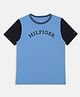 Tommy Hilfiger Cotton Knit Half Sleeves Solid T-Shirt - Blue