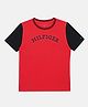 Tommy Hilfiger Cotton Knit Half Sleeves Solid T-Shirt - Red