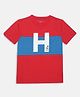 Tommy Hilfiger Cotton Knit Half Sleeves T-Shirt With Embroidery - Red