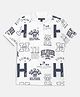 Tommy Hilfiger Cotton Knit Half Sleeves Printed T-Shirt - White