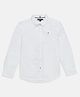 Tommy Hilfiger Cotton Woven Full Sleeves Solid Color Shirt - White
