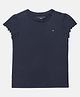 Tommy Hilfiger Cotton Knit Half Sleeves Solid T-Shirt - Navy Blue