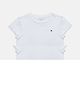 Tommy Hilfiger Cotton Knit Half Sleeves Solid T-Shirt - White