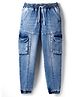 Under Fourteen Only Washed Cargo Style Jeans - Light Blue