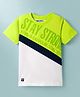 Under Fourteen Only Half Sleeves Typography Printed Tee - Green