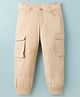 Under Fourteen Only Solid Cargo Style Joggers - Beige