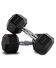 PowerMax Fitness 17.5kg Hexagon Dumbbells Pair (Set of 2) for Home Gym & Commercial Use , Durable Rubber-Coated Anti-Roll Free Weights , Ideal for Strength Training, Muscle Building, Cardio Workout