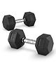 PowerMax Fitness 22.5kg Hexagon Dumbbells Pair (Set of 2) for Home Gym & Commercial Use , Durable Rubber-Coated Anti-Roll Free Weights , Ideal for Strength Training, Muscle Building, Cardio Workout