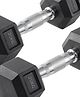 PowerMax Fitness 25kg Hexagon Dumbbells Pair (Set of 2) for Home Gym & Commercial Use , Durable Rubber-Coated Anti-Roll Free Weights , Ideal for Strength Training, Muscle Building, Cardio Workout