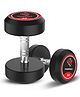 PowerMax Fitness 30kg Rubber Coated Round Dumbbells Pair (Set of 2) for Home Gym & Commercial Use , Durable, Floor-Friendly Free Weights , Ideal for Strength Training, Muscle Building, Cardio Workout