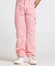 Under Fourteen Only Cargo Style Solid Pants - Pink