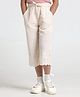 Under Fourteen Only Leaves Schiffli Embroidered Pants - Off White