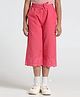 Under Fourteen Only Leaves Schiffli Embroidered Pants - Red