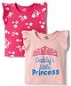 Doodle Poodle Cotton Knit Sleeveless Printed Tops with Ruffled Sleeves Pink Newborn