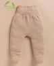 Cot & Candy Organic Cotton Knit   Solid Textured Footed Leggings  - Brown
