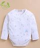 Cot & Candy Organic Cotton Knit Full Sleeves Nautical Theme Printed Onesie - White